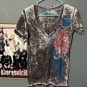 Archaic By Affliction Burn Out Tee